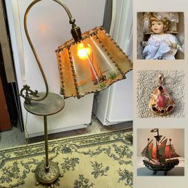 MaxSold Auction: This online auction features artworks, furniture, antiques, jewelry, GIBBARD, chandelier, SPEAKERS, decors, antique lamps, ART DECO PAIR OF HORSE LAMPS,  mirror, ceiling fixtures, porcelain doll, luggage, ladder, DVD's, outdoor items and much more.