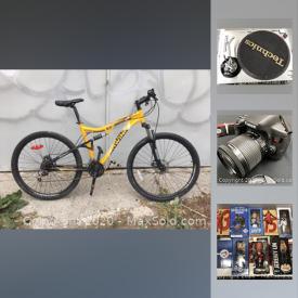 MaxSold Auction: This online auction features jewelry, artworks, electronics, collectibles, vintage items, toys, Gas generator, bicycles, Vintage clock, guitars,  Turntable, Yamaha Clavinova keyboard, Cannon camera, Projector, Xbox 360 games, Large Star Wars figure, Nintendo Game, Mastercraft Scroll Saw, hammer, power tools, Vintage Retro Teraphone, Kobalt, Car Subwoofer, 2014 Q5 Audi Seats, Commodore Lot, perfume lot, DVDs, tools and much more.