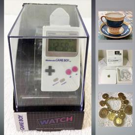 MaxSold Auction: This online auction features jewelry, decors, collectibles, electronics, Apple 2TB Time Capsule, books, Action Figures, CD's and DVDs, Silver Tone Cast Candle Holders, silverwares, Nintendo, Intec PS2, PlayStation 3, Sony Blu Ray, Vintage Arabia Ovalsnd round Casserole, Wedgwood, Bohemian Wine Carafe, Aynsly England Demi Cup and much more.