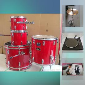 MaxSold Auction: This online auction features Film Camera lenses and accessories, guitars, turntables, Large Sansui 3 way speakers, Records, Drum Throne, Pearl Drum Stands and Hi Hat and much more.