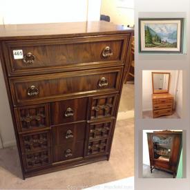 MaxSold Auction: This online auction features Furniture, Artworks, decors, Lamps, Royal Doulton dishes, Stationary bike, Lazyboy Rocker, alliances, Dehumidifier, Kitchenware, Cleaning supplies, Christmas and Household items, Bios walker and cane, Tools, Office Supplies and much more.