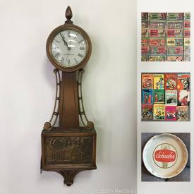 MaxSold Auction: This online auction features jewelry, artwork, collectibles, decors, electronics, appliances, vintage items, Banjo Wall Clock, books, magazines, Camping Cookware, DVDs, legos, toys, tools and much more.