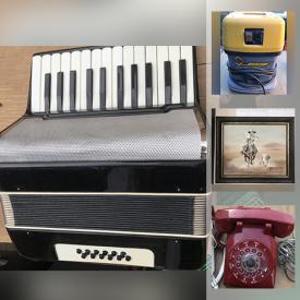 MaxSold Auction: This online auction features furniture, accordion, household wares, art, lamps, ceramics, vintage dolls, outdoor decor, gardening tools, tools, power tools and much more.