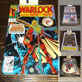 MaxSold Auction: This online auction features comic books, such as Marvel, DC, Spider man, Wolverine, X-Men, Silver Surfer, Warlock and the Infinity, Rock and Roll, Infinity Gauntlet, vintage and modern hockey cards, vintage sports illustrated magazines, baseball cards, basketballs cards and much more!