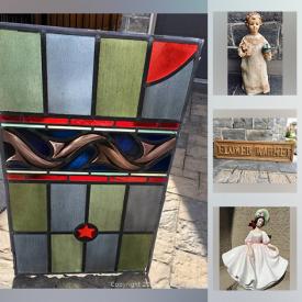 MaxSold Auction: This online auction features artworks, furniture, jewelry, figurines, decor, Fitness items, toy figures, glassware, Royal Doulton figurines, Electronic Keyboard, Beanie Babies, LPs, "Black & Decker", baskets, NIB Royal Elfreda collection, Bisque Porcelain doll, Keurig Lavazza and much more.
