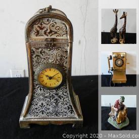 MaxSold Auction: This online auction features jewelry, artworks, collectible coins, Cameras, Figurines, decor, vases, 100th Anniversary Dollar Sets, 1900 Hungary Silver 5 Korona, vintage land phone, silverwares,  Assort Hockey, Storage Box with Clock, toys, books, Crystal Candy Pin Wheel,  and much more.