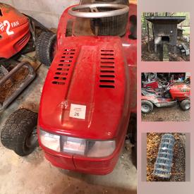 MaxSold Auction: This online auction features Chicken Coop, garage items, yard tools, Decorative Propane Fire Ornament, Pool Ladder, Pool Pump, Pool Filter, King Canada Grinder, Bow And Sling Shot Marbles, Scrapers, trowel and rubber hammer,  Sanding Items, Fish Tank and much more.