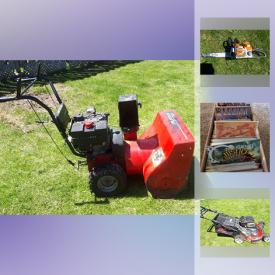 MaxSold Auction: This online auction features CHAINSAW, MURRAY 8 24 SNOWBLOWER, TORO LAWNMOWER, 31 IN DECK COMMERCIAL GRADE TORO and a huge lot of collector comics.