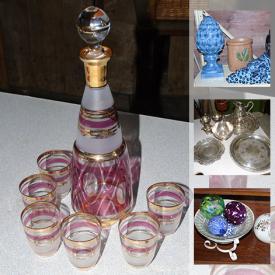 MaxSold Auction: This online auction features pewter pieces, vintage hand tools, Cobalt glass bottles, Wedgwood, toys, antique tools, garden tools, wood baskets, milk glass, costume jewelry, vintage tires & rims and much more!