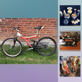 MaxSold Auction: This online auction features artworks, furniture, collectibles, Kenmore Air Conditioner, Chinaware, lamps, figurines, NIB Chandelier, vintage sewing machine, MCM candlestick, turntable, bicycles, Cutlery, Pottery, books and more.