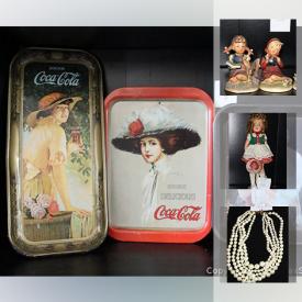 MaxSold Auction: This online auction features many collectibles including Star Wars, Disney, Marvel, Star Trek, Coca Cola, bobbleheads, baseball, movie lobby cards, dolls, Hummels, MAD magazines, pins and coins, as well as items from author Zane Grey's private collection, display cases, china, flatware, jewelry, electronics, art and more!