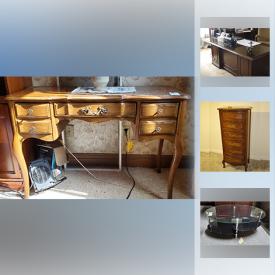 MaxSold Auction: This online auction features furniture, electronics, Lamps, Air Conditioners, Heaters, Washer and Dryer, kitchen appliances, Credenza, cleaning supplies, office supplies and much more.