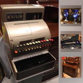 MaxSold Auction: This online auction features artworks, furniture, collectibles, decor, Cameras, Ibanez Guitar, Urns, Mirror, clock, planter, Cash Register, Fender Amplifier, Sewing Machine, China Cabinets, Spanish Encyclopedia, Silver Plate, Terra Cotta Jar, lamps, books, lp records and much more.