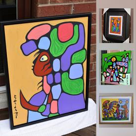 MaxSold Auction: This online auction features a large collection of artworks such as  15.5 inch "Young Thunderbird", 20 inches " Astral Thunderbird", 15.5 inch "Birds and Fish", 20 inches " Thunderbird Shaman Teaching" by Norval Morrisseau and Carl Beam Lithograph and much more.