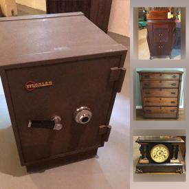 MaxSold Auction: This online auction features vintage 5 Drawer Bureau, Robins Egg Blue Bureau, Small plates,wraps, electric kettle, teapot, mixing bowls, Kenmore Elite Dehumidifier, Mosler Safe, GoPro 3 Camera, Victor Victrola talking machine and much more.