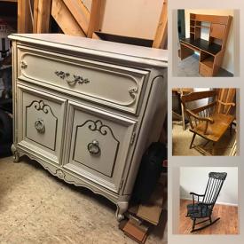 MaxSold Auction: This online auction features a Shopsmith Mark V, area rug, lawn chairs, barbecue grill, carpet cleaner, 6 piece bedroom set, desk with hutch, 2 person bench, Polk audio speakers, leather chair with ottoman, turkey fryer, chain saws, jawhorse, hydraulic jack and much more!