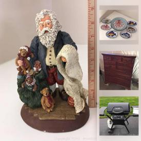 MaxSold Auction: This online auction features June McKenna Santas, duck decoys, Fenton glass, fishing lures & tackle, craftsman mulching mower, char-broil gas grill, upright freezer, small kitchen appliances, Nintendo Wii, personal computer, Casio keyboard, wet dry vac and much more!