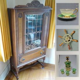 MaxSold Auction: This online auction features vintage furniture, glassware, china, costume jewelry and much more!