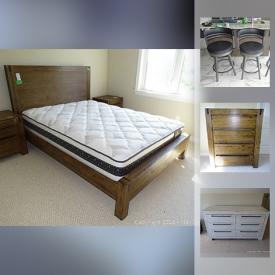 MaxSold Auction: This online auction features furniture such as a hall stand, dining chairs, table, office chairs, desks, jet chair, media stand, bar height stools, night tables, bed frames, dressers and more, bins and boxes, shoe caddies, tools, cleaning supplies, monitor, linens, laundry supplies, household supplies and more!