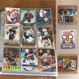 MaxSold Auction: This online auction features vintage hockey, baseball, basketball, and NFL cards and prints featuring Gretzky, Orr, Lemieux, Crosby, Bryant, and others, autographed baseballs, pogs, McDonalds collectibles, Marvel and DC comic books, records, Nintendo DS games and much more!