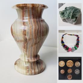 MaxSold Auction: This online auction features crystal stones, stone Obelisks, stone-carved vase, soapstone carvings, handmade vase, Chinese incense burner, coins, stamps, Hockey cards, Chinese brush pots, dinky toys, pez containers, vintage books, children's books and much more!