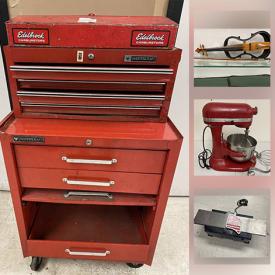 MaxSold Auction: This online auction features a bike, robotic vacuum cleaner, CDs and DVD's, custom violin, guitar, neon sign, comic books, power tools, seasonal decor, martial arts items, cooking items, decor, mastercraft tool chest, electronics, ski, DSLR, sports items and much more!