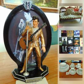 MaxSold Auction: This online auction features small kitchen appliances, LPs, books & puzzles, costume jewelry, Nascar collectibles, Elvis Presley collectibles, porcelain dolls blue mountain pottery, nursery set, NIB water fountain, sports equipment and much more!