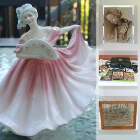 MaxSold Auction: This online auction features collectibles such as Royal Doulton, vintage textiles, and vintage clothing, art such as original signed drawings, original signed paintings, and small figures, antique cookbooks, XBox with games, handmade pottery, art glass, vintage 1960s scooter and much more!