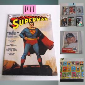 MaxSold Auction: This online auction features a large collection of collectible items such as Hockey cards, vintage baseball cards, baseball coins, and football cards, vintage magazines such as mad, wrestling magazines and more, Treasured comics books such as Superman comic book, Marvel, Star wars and much more.