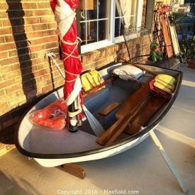 MaxSold Auction: This online auction features a sail boat,antique dolls, vintage sleds, bikes,camping supplies,fishing and crabbing, golf clubs, chairs,piano and bench,crafts and Singer sewing machine kitchenware, outdoor furniture, grill and accessories,wooden entertainment center, A E Lewis decorative knives and much more!