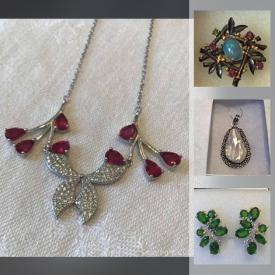 MaxSold Auction: This online auction features jewelry such as pendants, earrings, bracelets with moonstone, sapphire, opal, opal blue fire, garnet, tsavorite, apatite, morganite, citrine, peridot and much more!