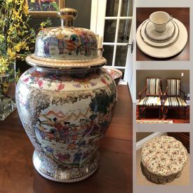 MaxSold Auction: This online auction features Ethan Allen furniture such as chairs, bar stools, side table,s, rugs, ottoman, Christmas decor, wedding dress, Lenox china, Longaberger baskets, rocker, patio furniture and much more!