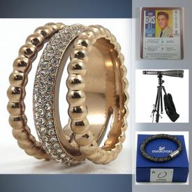 MaxSold Auction: This online auction features jewelry such as Swarovski, Stardust Grey Bracelet, NETGEAR ProSafe, Newcon Optik tourist tripod and mini stand, ASUS antennas, Elvis Presley RCA records, Leica 3D disto, backpacks, cassette tapes, Julep matte lip mousse, Tungsten magnetic bracelet and much more.