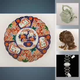 MaxSold Auction: This online auction features vintage bronze statues, vintage decor, masks, vases, porcelain, collectible stamps, Chinese bowls, glassware, African fertility statue, nesting bowls, costume jewelry, lighters, Swarovski and much more!