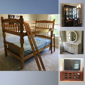 MaxSold Auction: This online auction features Small Kitchen Appliances, Cherry Finish Dining Room Suite, While Wood Bedroom Set, Amish shelves, Ladders, Sawhorses, Reclining Sofa and Chair, Hand Tools, Shelving, Weber Gas Grill, Keurig Coffee Maker and much more!