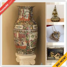 MaxSold Auction: This online auction features antique porcelain, antique Chinese vase, vintage Chinese hand embroidery, Chinese Yixing pottery teapots, Jade carvings, vintage German beer steins, vintage jewelry, TASCO telescope, Chinese glass snuff bottle, sterling silver jewelry, New Zealand wool blend gloves, Dell laptop and much more!