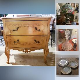 MaxSold Auction: This online auction features Lenox, compass, Ethan Allen, Royal Doulton, wall art, bookshelves, porch chairs, mirrors, kitchenware, Christmas items, vanity table, dresser, chairs, games, fireplace tools, office items, tins, sleighs, small kitchen appliances and much more!