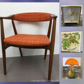 MaxSold Auction: This online auction features MCM art glass, vintage Chinoiserie cabinet, Lee Reynolds Burr original painting, vintage totem pole, vintage Goebel figurines, vintage jewelry, pottery face mugs, vintage Pyrex bowls, Royal Doulton dinner service and much more!