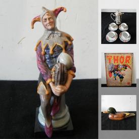 MaxSold Auction: This online auction features coins & Banknotes, Nerf equipment, hanging masks, trading cards, pottery, die-cast cars, sports equipment, Asian statues, legos, Swarovski pieces, jewelry, action figures, salt lamp, collectible teapot, art glass and much more!