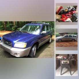 MaxSold Auction: This online auction features craftsman table saw, solar power kits, washer, dryer, refrigerator, telescoping multi ladder, tools, riding lawn mower, snowblower, lawn tractor, 2004 Subaru forester and much more!