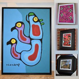 MaxSold Auction: This online auction features Norval Morrisseau acrylic on canvas, Jackson beardy decorative print, Pablo Picasso prints, framed print by Minto, Tom Thomson framed prints, Norval Morrisseau framed prints and much more!