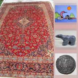 MaxSold Auction: This online auction features coins & banknotes, Persian rugs, Ancient Roman coins, Inuit sculptures, David Morrisseau acrylic painting, vintage woodblock print, men's MEILE mountain bike, stamps and much more!