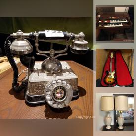 MaxSold Auction: This online auction features antique record player, musical instruments, steamer trunks, vintage clothes, power tools, camping gear, mink coats, bicycles, small kitchen appliances, aquarium, electric fireplace, mobility walkers, costume jewelry, coins, board games, vintage toys and much more!