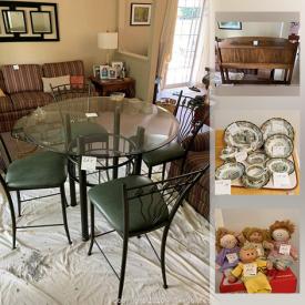 MaxSold Auction: This online auction features jewelry, furniture, dishware, PartyLite Mosaic Pair, crystalware, Light Fixtures, clothing, DVD\VHS Assortment, dolls and much more.