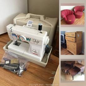 MaxSold Auction: This online auction features vintage clothing, sewing machine, vintage games, teacups, vintage Columbia Grafonola cabinet, Pfaltzgraff dishes, antique high chair, costume jewelry, vintage books, small kitchen appliances, Rose glass dishes, vintage toys and much more!