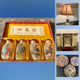 MaxSold Auction: This online auction features Serigraph cell, vintage advertising, vintage freemasons collectibles, hand-knotted Persian carpet, legos, die-cast cars, Dept 56. Dickens Village, vintage books, vintage Adderley birds, antique brass pieces, stamps & first-day covers and much more!