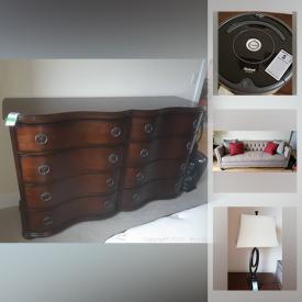 MaxSold Auction: This online auction features furniture such as a side table, occasional table, plant stands, cloth and wood chairs, end table, coffee table, child's chair and more, decor, Onkyo stereo, air mattress, paintings, Roomba, small kitchen appliances and much more!