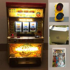 MaxSold Auction: This online auction features legos, toys, fortnight collectibles, teacups, vintage slot machine, yard tools, Mac G5 computers, hockey, baseball, football & basketball jerseys, PSP & games, comics and much more!