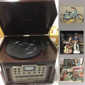 MaxSold Auction: This online auction features NIB shelving units, unofficial Fortnite cards, small kitchen appliances, bocce set, toys, piggy banks, PS3 & PSP video games, Novelty whisker bottles, board games, vintage coins, LP records, CDs & DVDs and much more!