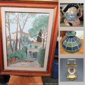 MaxSold Auction: This online auction features Samsung TV, WWII-related books, chainsaw, trimmer, Japanese shunga sake cups, Toby jugs, wheelchair, vintage tools, framed art, cast iron bank and much more!